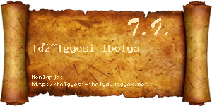 Tölgyesi Ibolya névjegykártya